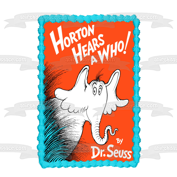Dr. Seuss Horton Hears a Who Book Cover Edible Cake Topper Image ABPID11893
