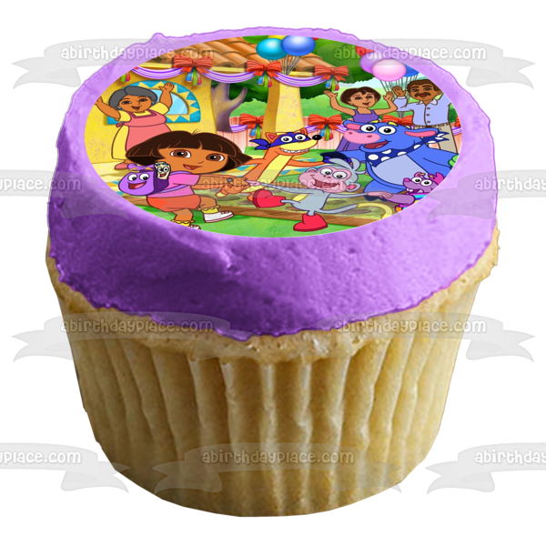 Dora la Exploradora Botas Swiper Mochila Tico Benny Globos Adorno comestible para tarta Imagen ABPID12179 