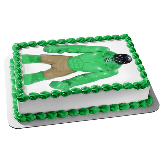 Marvel LEGO Superhero The Hulk Edible Cake Topper Image ABPID12307