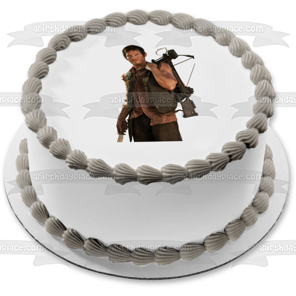 The Walking Dead Darryl Bow and Arrow Edible Cake Topper Image ABPID12406