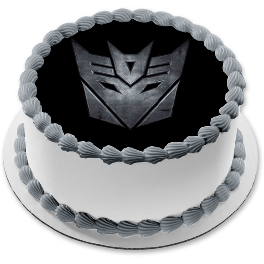 Transformers Decepticon Black Background Edible Cake Topper Image ABPID12600