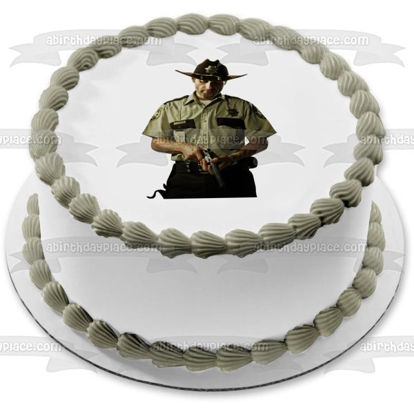The Walking Dead Rick Grimes Edible Cake Topper Image ABPID12419