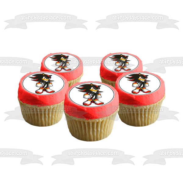Sonic the Hedgehog Shadow the Hedgehog Edible Cake Topper Image ABPID12422
