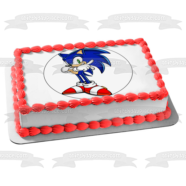 Sonic the Hedgehog Edible Cake Topper Image ABPID12423
