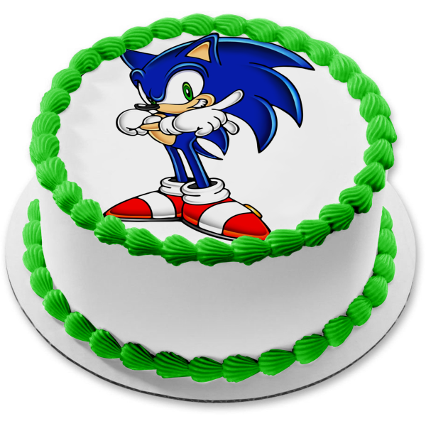 Sonic the Hedgehog Edible Cake Topper Image ABPID12423
