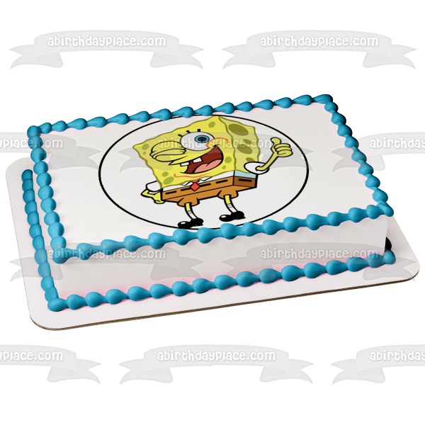 SpongeBob SquarePants Edible Cake Topper Image ABPID12426