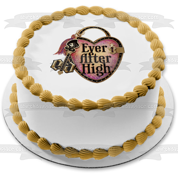Monster High Ever after High Heart Lock and Key Edible Cake Topper Image ABPID12574