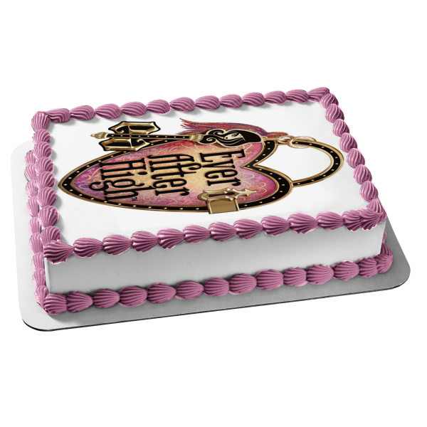 Monster High Ever after High Heart Lock and Key Edible Cake Topper Image ABPID12574