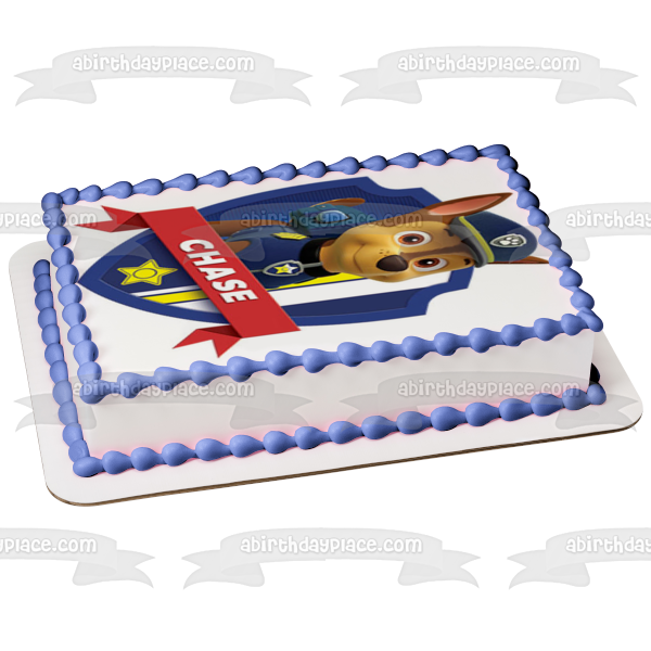 Paw Patrol Chase Edible Cake Topper Image ABPID12685