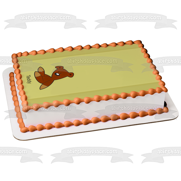 Mr. Bean Teddy Green Background Edible Cake Topper Image ABPID12969