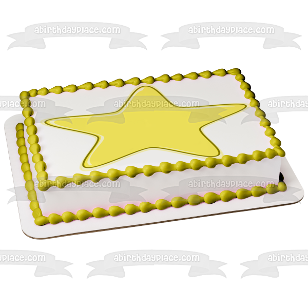 Pj Masks Yellow Star Edible Cake Topper Image ABPID12699