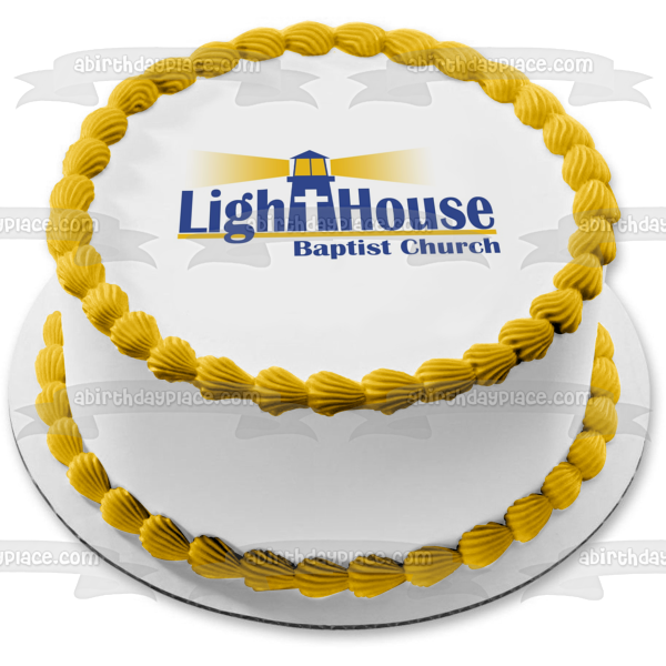 Light House Baptist Church Lighthouse Logo Edible Cake Topper Image ABPID12999