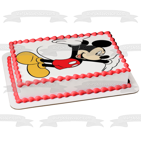 Disney Mickey Mouse Reaching White Gloves Edible Cake Topper Image ABPID13021