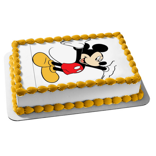 Disney Mickey Mouse Reaching White Gloves Edible Cake Topper Image ABPID13021