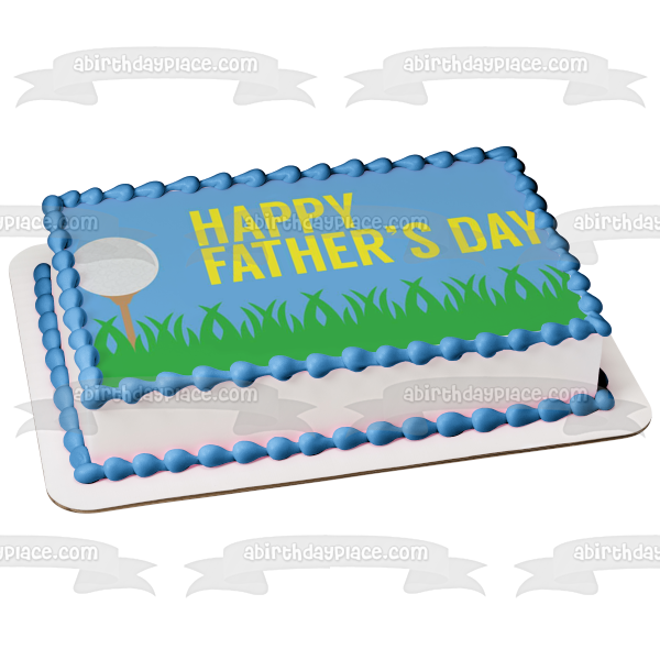 Feliz día del padre pelota de golf adorno comestible para tarta imagen ABPID54038 