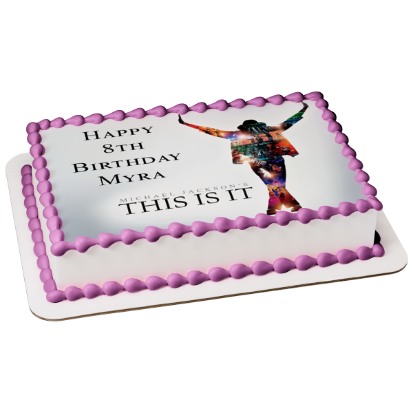 Michael Jackson This Is It Album Cover Edible Cake Topper Image ABPID26856