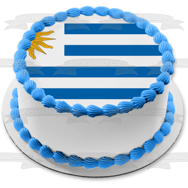 The Flag of Uruguay Sun of May Sol De Mayo Edible Cake Topper Image ABPID13043
