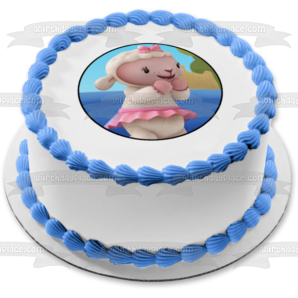 Doc Mc Stuffins Lambie Water Sandcastle Edible Cake Topper Image ABPID12776