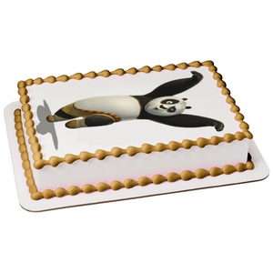 Kung Fu Panda Po Karate Stance Edible Cake Topper Image ABPID12802