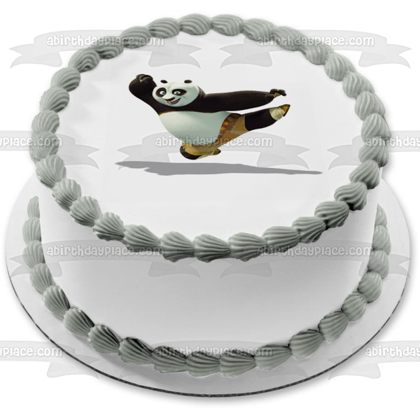 Kung Fu Panda Po Jumping Edible Cake Topper Image ABPID12811