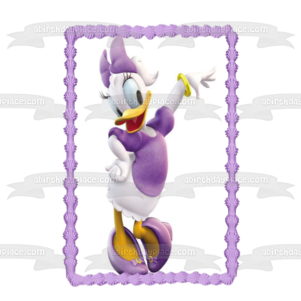 Walt Disney Daisy Duck Edible Cake Topper Image ABPID12856 A Birthday