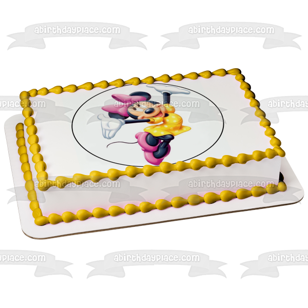 Walt Disney Minnie Mouse Jumping Edible Cake Topper Image ABPID12857