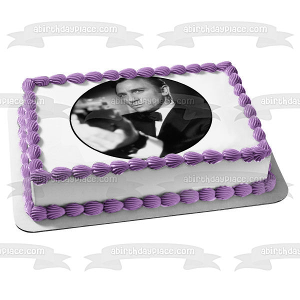 James Bond 007 Roger Moore Edible Cake Topper Image ABPID12878