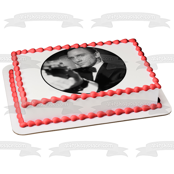 James Bond 007 Roger Moore Edible Cake Topper Image ABPID12878