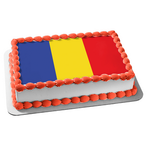 Flag of the Republic of Chad Blue Gold Red Edible Cake Topper Image ABPID13201