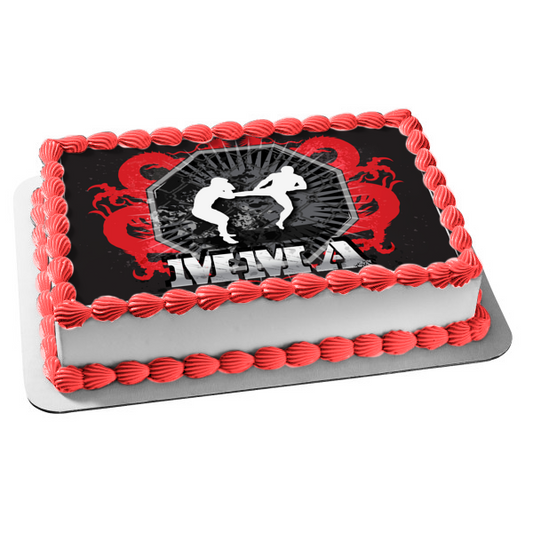 Imagen comestible para tarta con logotipo de artes marciales mixtas de Mma ABPID13103