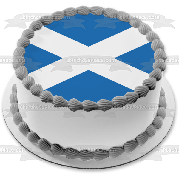National Symbols of England Flag Blue White Edible Cake Topper Image ABPID13142