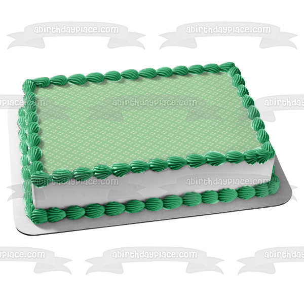 Green Flowers Diamond Pattern Green Background Edible Cake Topper Image ABPID13267