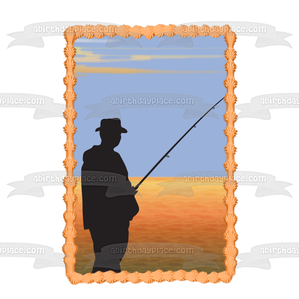 edible fishing pole decorations Mundaun Edible Cake Topper Image ABPID53983