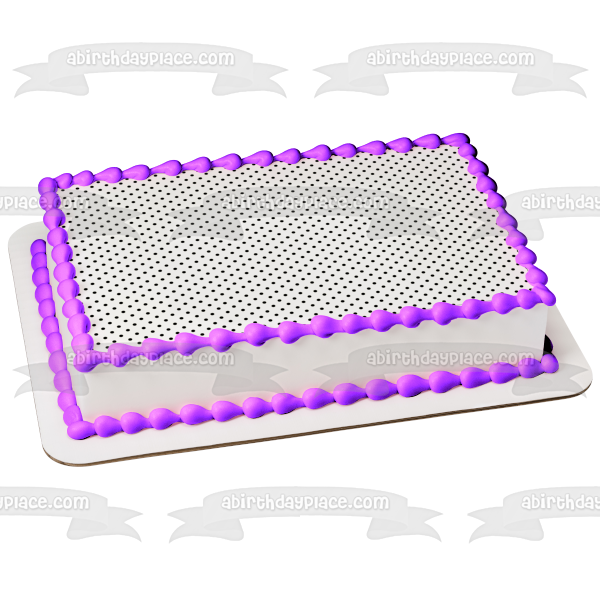 Black Diagonal Polka Dots Edible Cake Topper Image ABPID13295