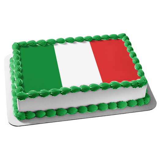 Flag of Italy Red White Green IL Tricolore Edible Cake Topper Image ABPID13187