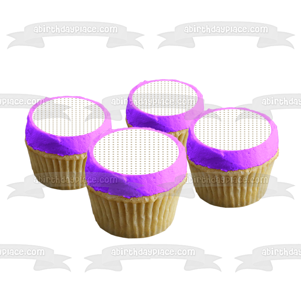 Grey Polka Dots Edible Cake Topper Image ABPID13307