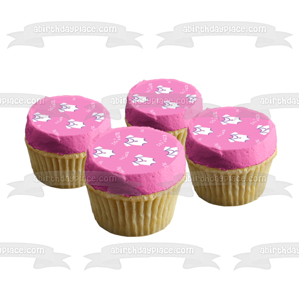 Baby Shower It's a Girl Pink Stripes Pink Onsie Edible Cake Topper Image ABPID13504