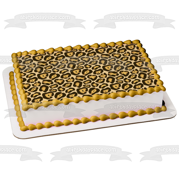 Leapord Print Pattern Edible Cake Topper Image ABPID13320