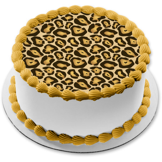 Imagen comestible para decoración de tarta con estampado de leopardo ABPID13320 