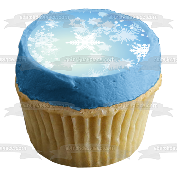  Edible Snowflake Sprinkles Party Favors Cupcake 8