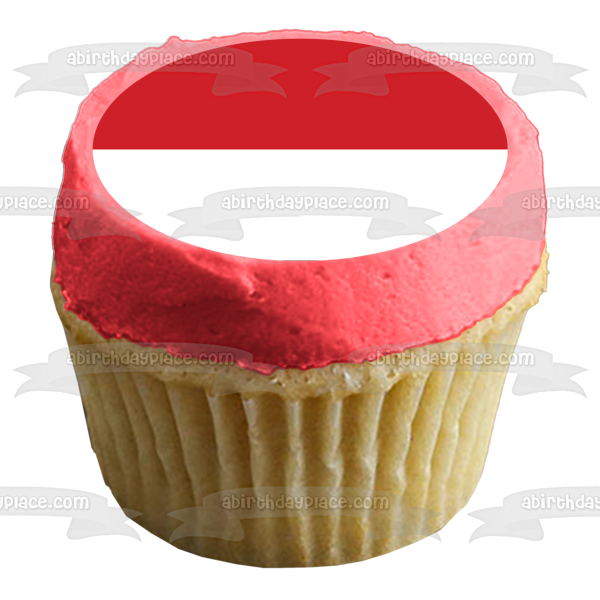 Flag of Monaco Edible Cake Topper Image ABPID13562