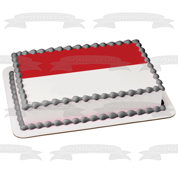 Flag of Monaco Edible Cake Topper Image ABPID13562