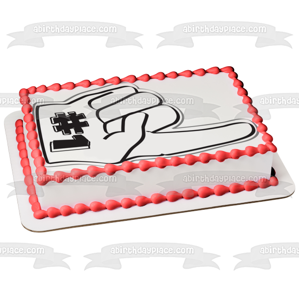 #1 Sports Finger Edible Cake Topper Image ABPID13565