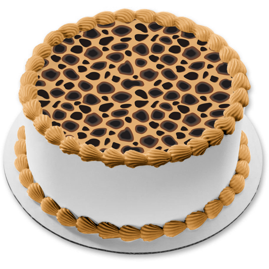 Cheetah Print Pattern Edible Cake Topper Image ABPID13384