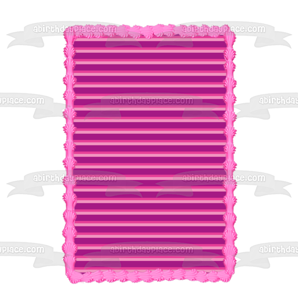 Horizontal Stripes Pattern Purple Pink Stripes Edible Cake Topper Image ABPID13406