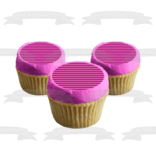 Horizontal Stripes Pattern Purple Pink Stripes Edible Cake Topper Image ABPID13406