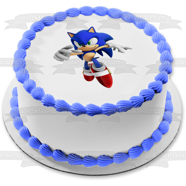 Sonic the Hedgehog Edible Cake Topper Image ABPID13630