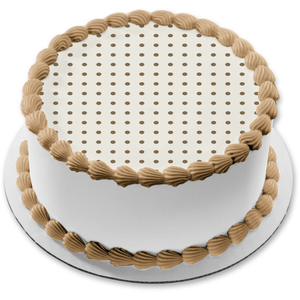 Horizontal Grey Polka Dot Pattern Edible Cake Topper Image ABPID13432