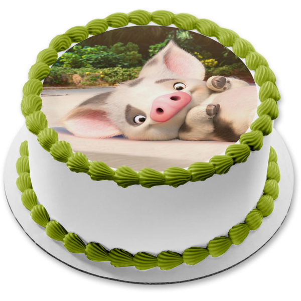 Disney Moana Pua the Pig Edible Cake Topper Image ABPID14987