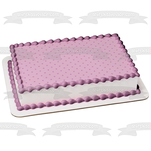 Purple Diagonal Polka Dots Light Purple Background Edible Cake Topper Image ABPID13470